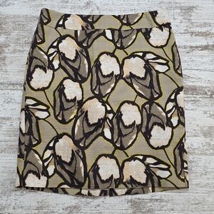 Floral Patterned Women's Skirt Ann Taylor 8 Petite Multi Color